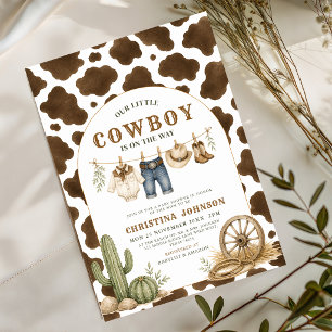 Invitation de Baby Shower pour Petit Cow-Boy en Gr