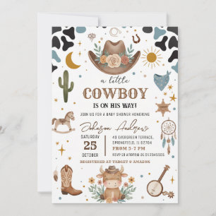 Invitation de Baby Shower pour Petit Cow-Boy Perso
