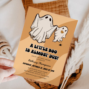 Invitation de Baby Shower Rétro Little Boo