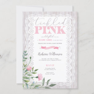 Invitation de Baby shower rose