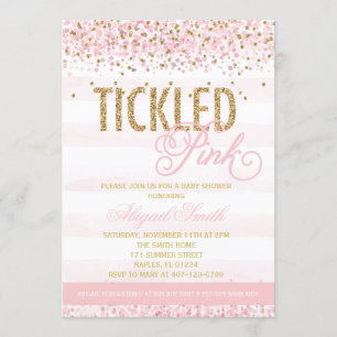 Invitation de Baby shower rosé