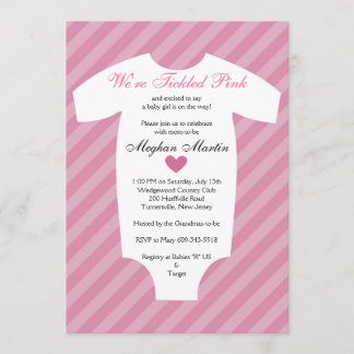 Invitation de Baby shower rosé