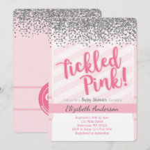 Invitation de Baby shower rosé