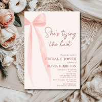 Invitation de Baby Shower Rose Élégant pour Elle q