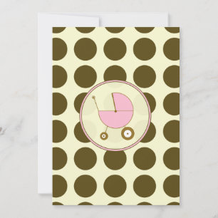 Invitation de Baby shower rose et Brown