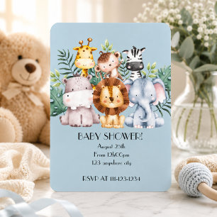 INVITATION DE BABY SHOWER SAFARI TÉLÉCHARGEABLE