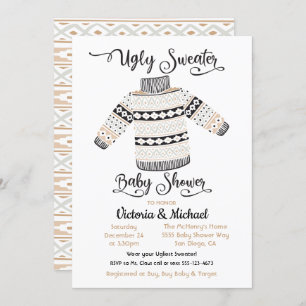 Invitation de Baby shower scandinave laide