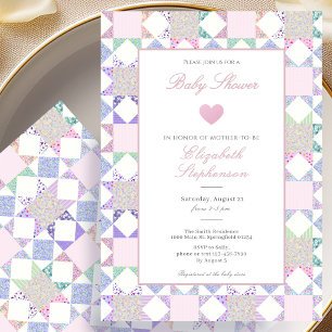Invitation de baby shower Simple Rose Quilt