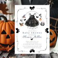 Invitation de Baby shower sorcière mignonne