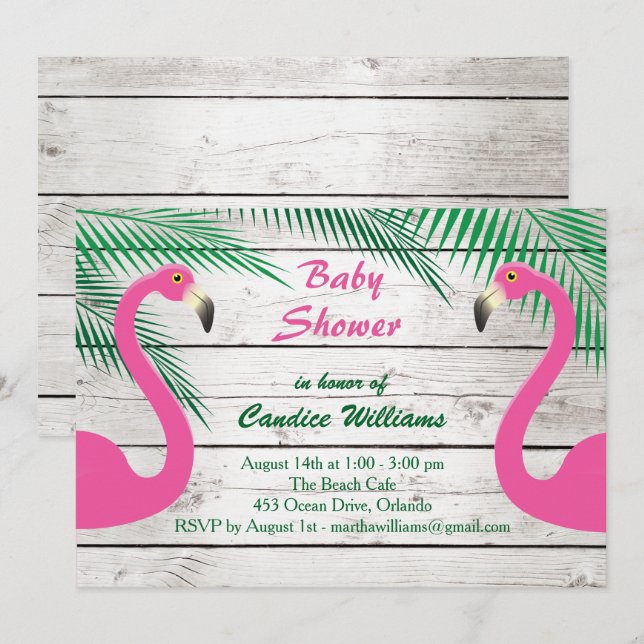 Invitation de Baby shower Sun Kissed (Devant / Derrière)