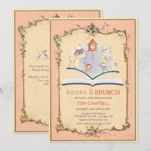 Invitation de baby shower sur le thème d'un livre 