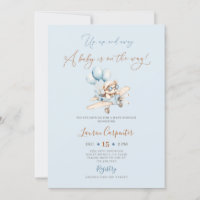 Invitation de Baby shower vers le haut et vers l'e