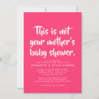 Invitation de baby shower virtuel rose chaud amusa