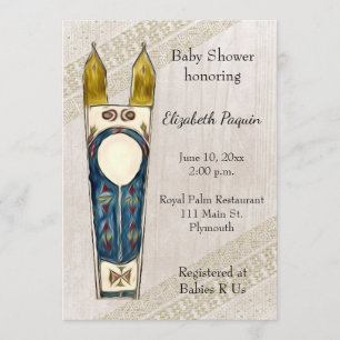 Invitation de Baby showers amérindiens