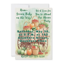 Invitation de Baby showers cultivés à la ferme ave