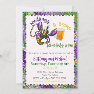 Invitation de Baby showers de boue et de brasserie
