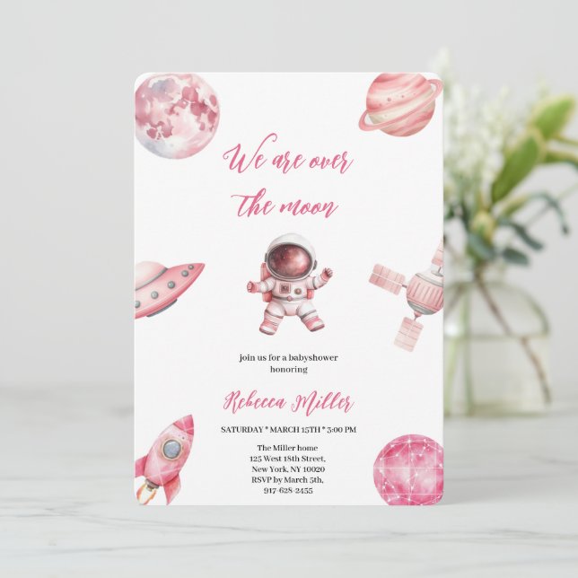 INVITATION DE BABYSHOWE ESPACE ROSE (Debout devant)