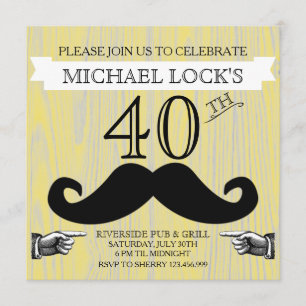 Invitation de Bachelor pour l'anniversaire d'un ho