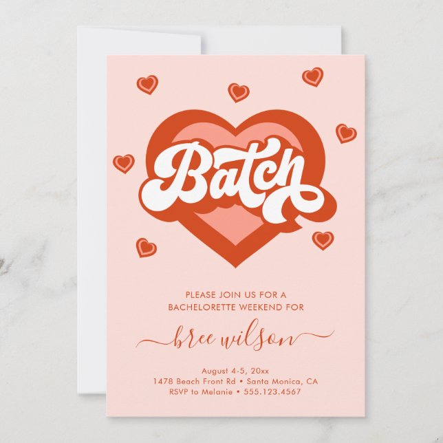 Invitation de Bachelorette de Bachelorette Mariée  (Devant)