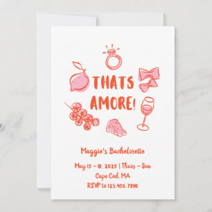 Invitation de Bachelorette d'été italien