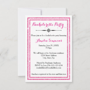Invitation de Bachelorette Double Rose 3x5
