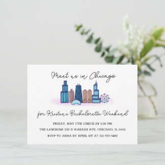 Invitation de bachelorette minimaliste de Chicago