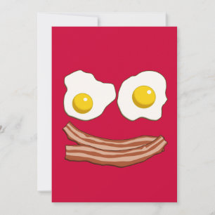 Invitation de bacon et d'oeufs