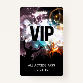 Invitation de badge de concert d'accès VIP personn
