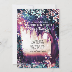 Invitation de bal de forêt enchantée de bois fanta