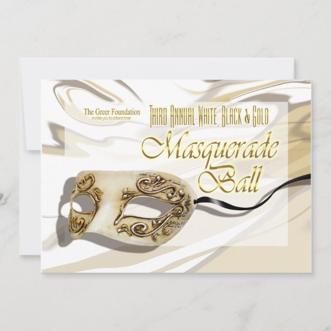 Invitation de bal mascarade (Devant)