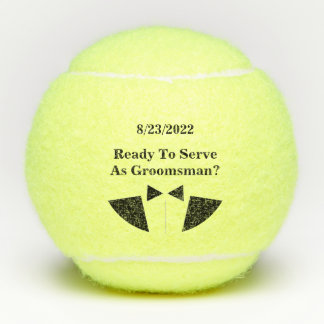 Invitation de balle de tennis de Groomsman