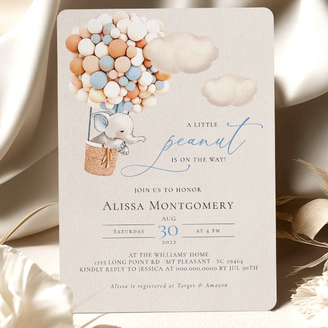 Invitation de ballon éléphant à air chaud (Créateur téléchargé)