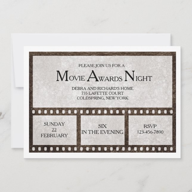 Invitation de bande de film (Devant)