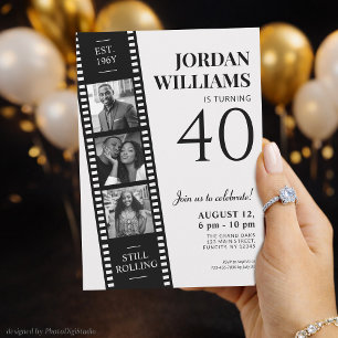 Invitation de bande de film, anniversaire personna