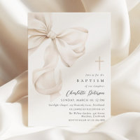 Invitation de baptême avec un nœud neutre