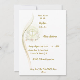 Invitation de baptême d'anges lumineux