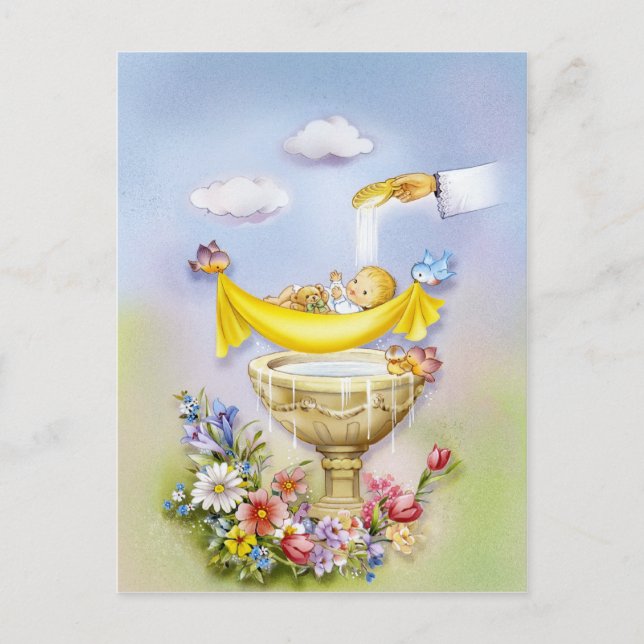 Invitation de baptême, de christième (Devant)