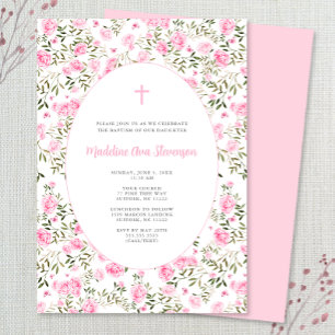 Invitation de baptême de fille grandmillénaire aux