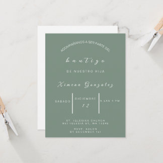 Invitation de baptême espagnol