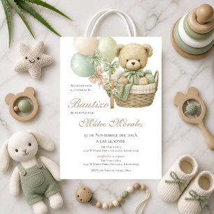 Invitation de baptême espagnol garçon
