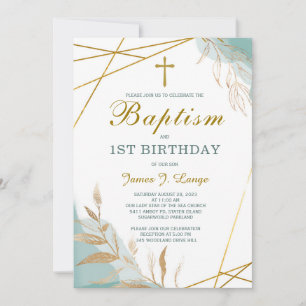 Invitation de baptême et de premier anniversaire g