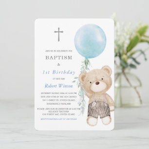 Invitation de baptême et de premier anniversaire g