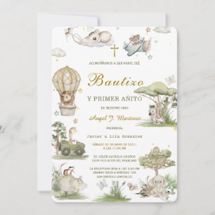 Invitation de Baptême et Premier Anniversaire Invi