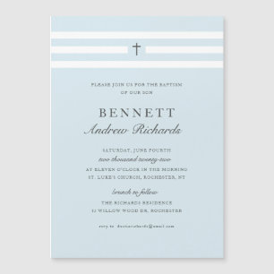 Invitation de baptême pour garçons Élégance Classi