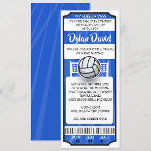 Invitation de Bar Mitzvah pour billet de football