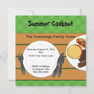 Invitation de barbecue de jardin