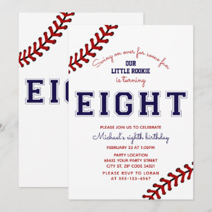 Invitation de base-ball 8e anniversaire