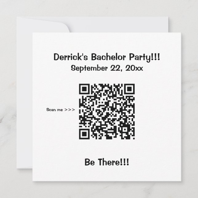 Invitation de base pour un enterrement de vie de g (Devant)
