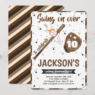Invitation de baseball modifiable