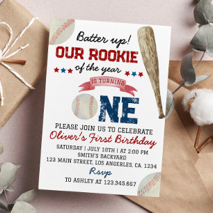 Invitation de baseball Recrue de l'année Frappe fo